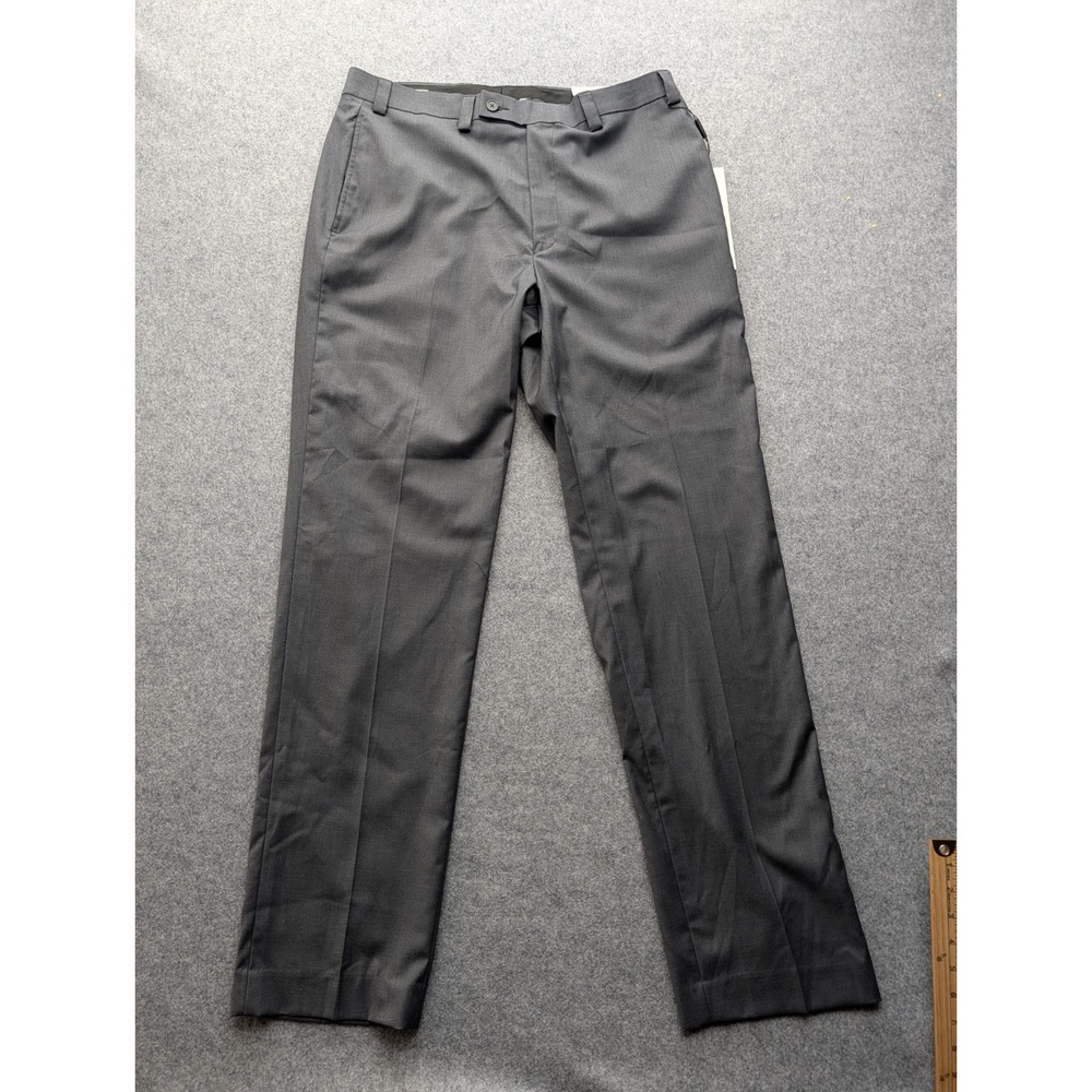 Calvin Klein Men's Gray Dress Pants 36-34 Stretch Fabric Wrinkle Resistant NWT